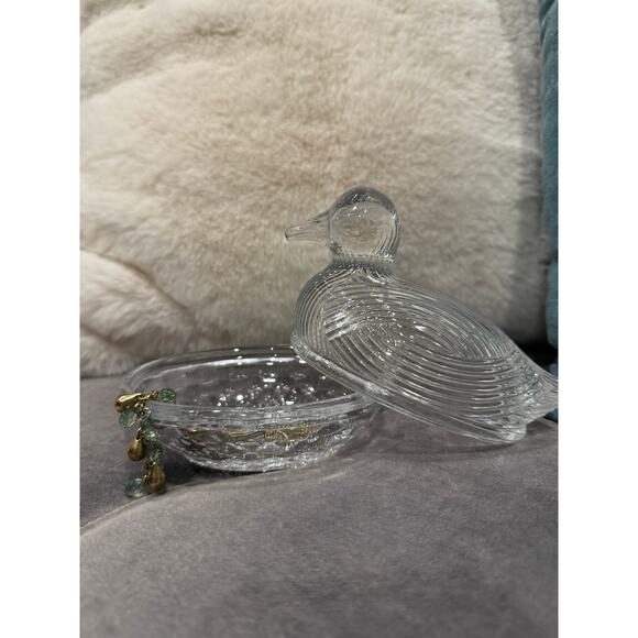 MSRP $40 NEW Martha Stewart Glass Basket Weave Duck Nesting Dish SAME DAY SHIP - Picture 3 of 4